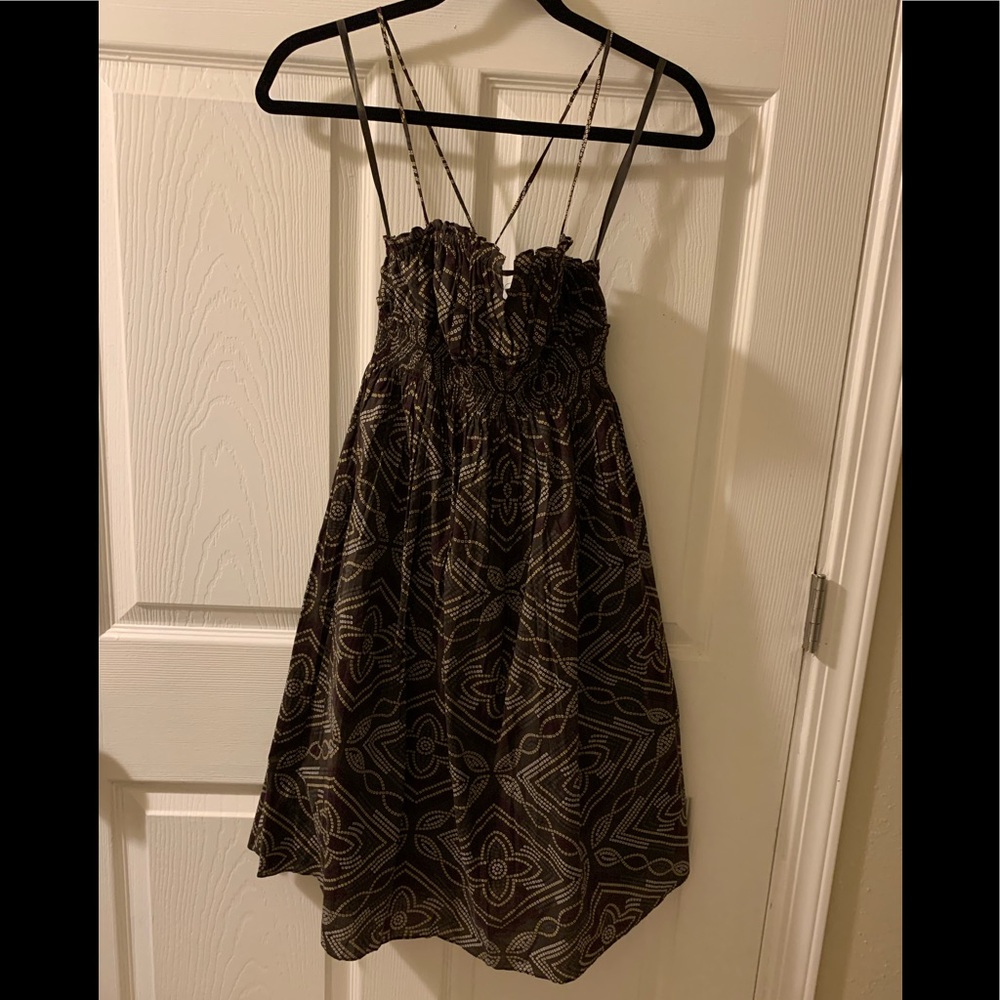 BCBG MAXAZRIA Babydoll Sleeveless Shoulder Strap Dress